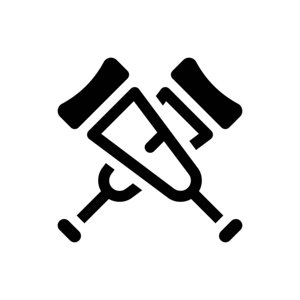 Crutches Icon Simple Vector Illustration — Image vectorielle