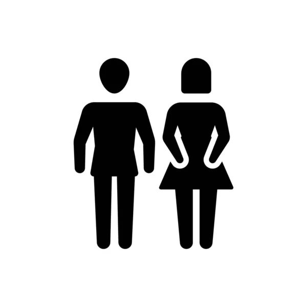 Man Woman Icon Simple Vector Illustration — Stok Vektör