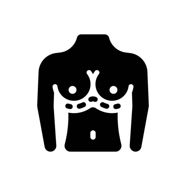 Female Breast Icon Simple Vector Illustration — 스톡 벡터