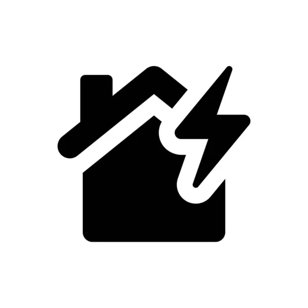 Home Thunderstorm Icon Simple Vector Illustration — Stockvector