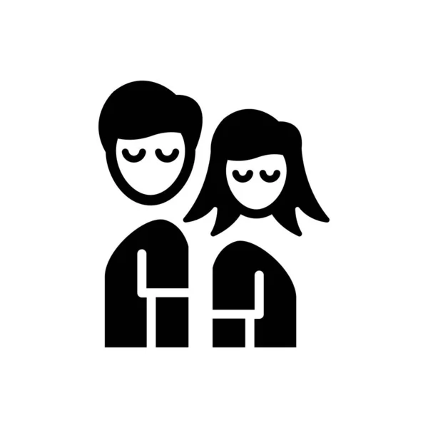 Icône Couple Illustration Vectorielle Simple — Image vectorielle