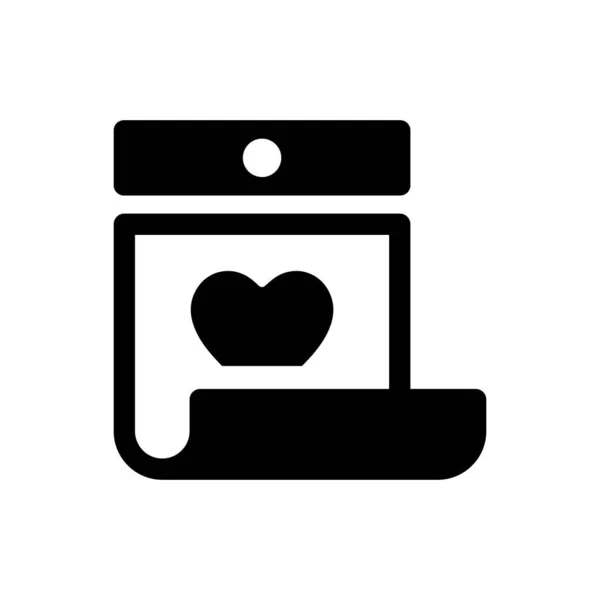 Valentine Date Icon Simple Vector Illustration — Stockvektor