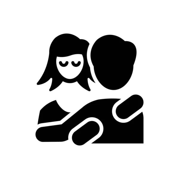 Love Hug Icon Simple Vector Illustration — Stok Vektör