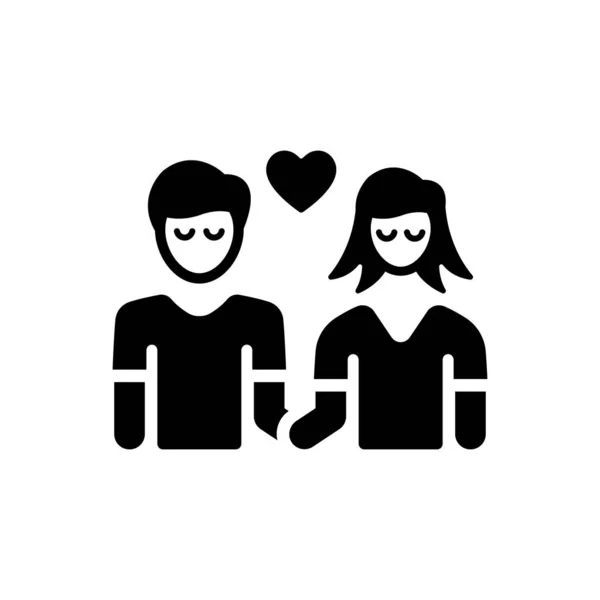 Couple Love Icon Simple Vector Illustration — ストックベクタ