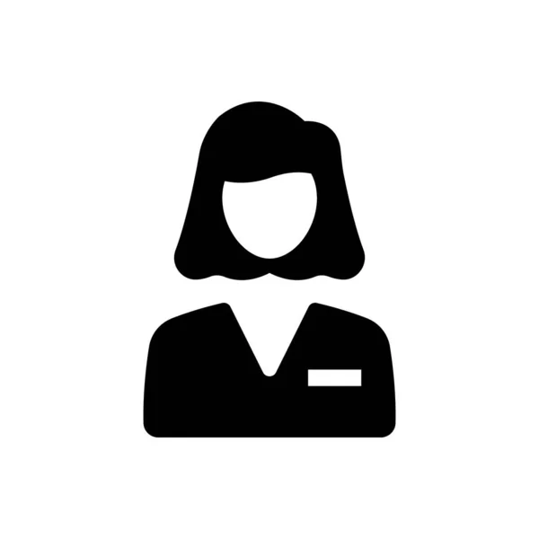 Female Avatar Icon Simple Vector Illustration — Vetor de Stock
