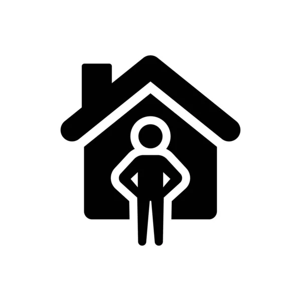 Home Quarantine Icon Simple Vector Illustration — 图库矢量图片