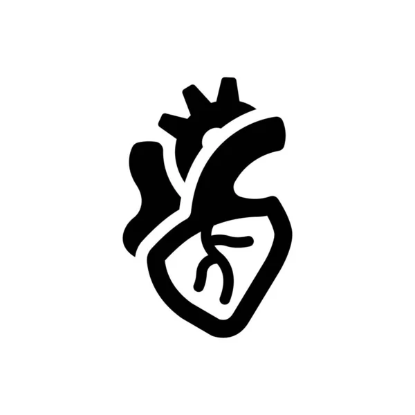 Human Cardiology Icon Simple Vector Illustration — Stock Vector