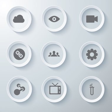 3D Icons 3d simgeleri simge Cam simgeler vektör Icon set simgeler simge koleksiyon küme.