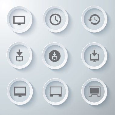 3D Icons 3d simgeleri simge Cam simgeler vektör Icon set simgeler simge koleksiyon küme.