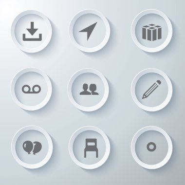 3D Icons 3d simgeleri simge Cam simgeler vektör Icon set simgeler simge koleksiyon küme.