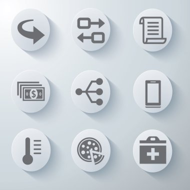 3D Icons 3d simgeleri simge Cam simgeler vektör Icon set simgeler simge koleksiyon küme.