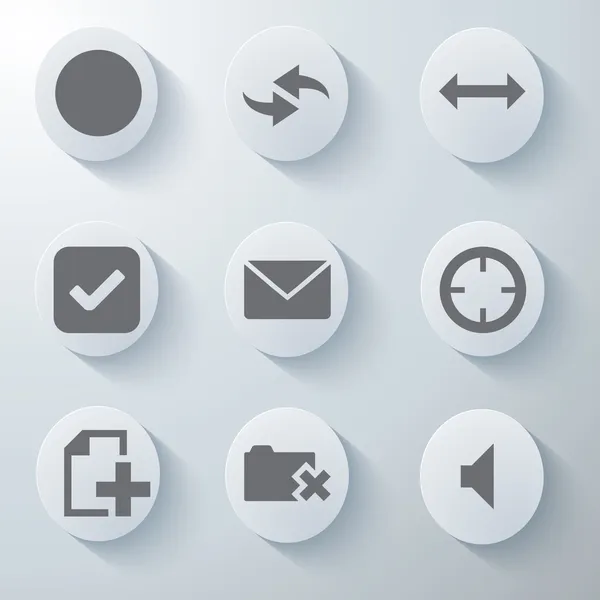 3D-Icons 3D-Icons setzen Icons Glas-Icons Vektor-Icons setzen Icons Iconsammlung — Stockvektor