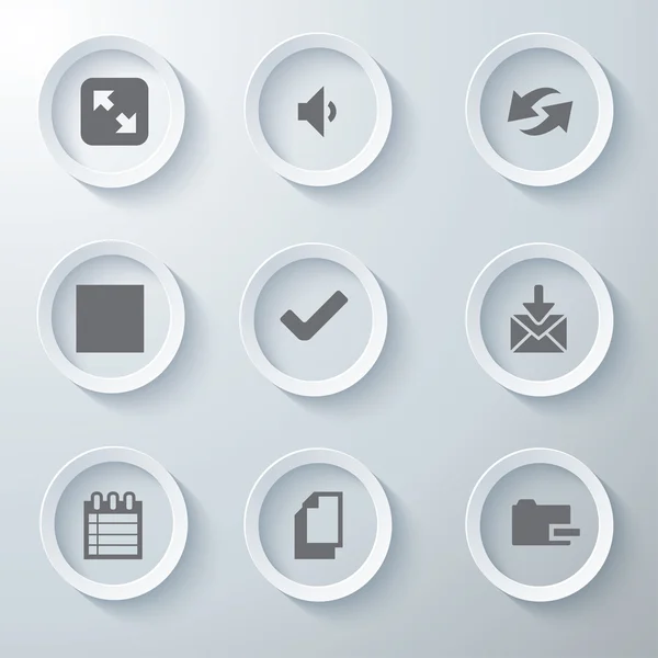 3D-Icons 3D-Icons setzen Icons Glas-Icons Vektor-Icons setzen Icons Iconsammlung — Stockvektor