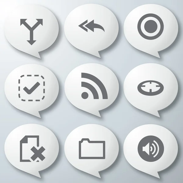 3D-Icons 3D-Icons setzen Icons Glas-Icons Vektor-Icons setzen Icons Iconsammlung — Stockvektor