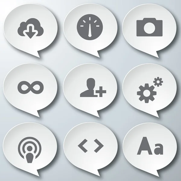 3D-Icons 3D-Icons setzen Icons Glas-Icons Vektor-Icons setzen Icons Iconsammlung — Stockvektor