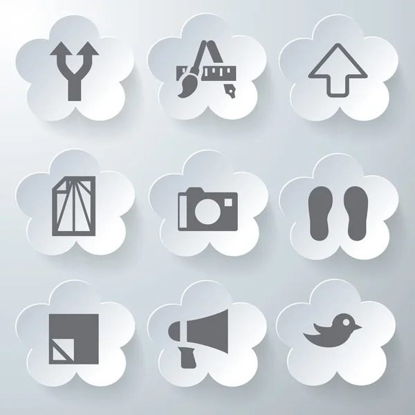 Icônes 3d icônes 3d ensemble icônes en verre icônes vectorielles ensemble icônes icône collection — Image vectorielle