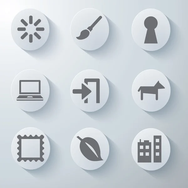 3D-Icons 3D-Icons setzen Icons Glas-Icons Vektor-Icons setzen Icons Iconsammlung — Stockvektor