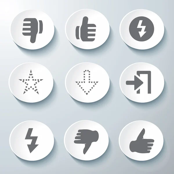 3d iconos 3d iconos conjunto icono de vidrio iconos vector icono conjunto iconos icono colección — Vector de stock