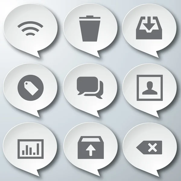 3D-Icons 3D-Icons setzen Icons Glas-Icons Vektor-Icons setzen Icons Iconsammlung — Stockvektor