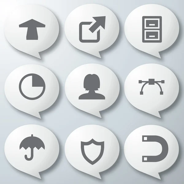 3D-Icons 3D-Icons setzen Icons Glas-Icons Vektor-Icons setzen Icons Iconsammlung — Stockvektor