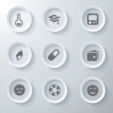 3D Icons 3d simgeleri simge Cam simgeler vektör Icon set simgeler simge koleksiyon küme.