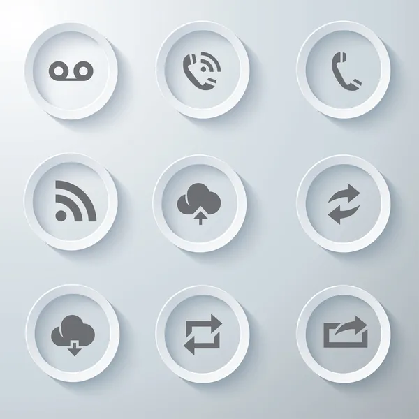 3D-Icons 3D-Icons setzen Icons Glas-Icons Vektor-Icons setzen Icons Iconsammlung — Stockvektor