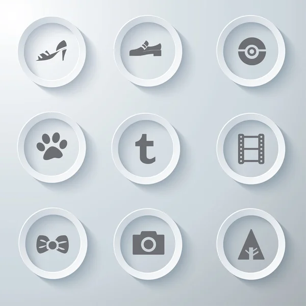 Icônes 3d icônes 3d ensemble icônes en verre icônes vectorielles ensemble icônes icône collection — Image vectorielle