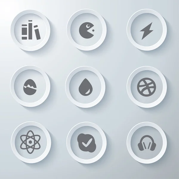 3D-Icons 3D-Icons setzen Icons Glas-Icons Vektor-Icons setzen Icons Iconsammlung — Stockvektor