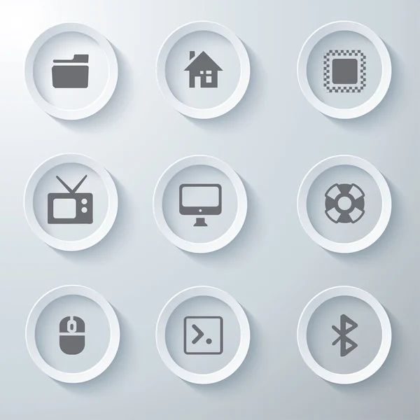 3D-Icons 3D-Icons setzen Icons Glas-Icons Vektor-Icons setzen Icons Iconsammlung — Stockvektor