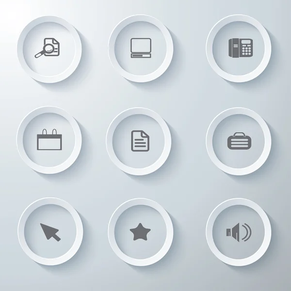 3D-Icons 3D-Icons setzen Icons Glas-Icons Vektor-Icons setzen Icons Iconsammlung — Stockvektor