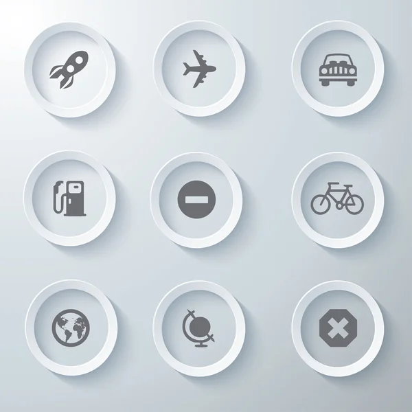 3D-Icons 3D-Icons setzen Icons Glas-Icons Vektor-Icons setzen Icons Iconsammlung — Stockvektor