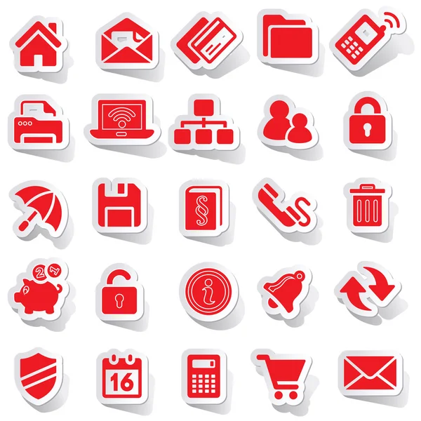 Etiqueta engomada icono etiqueta etiqueta etiqueta pegatina vector etiqueta pegatinas conjunto icono conjunto iconos icono colección — Archivo Imágenes Vectoriales