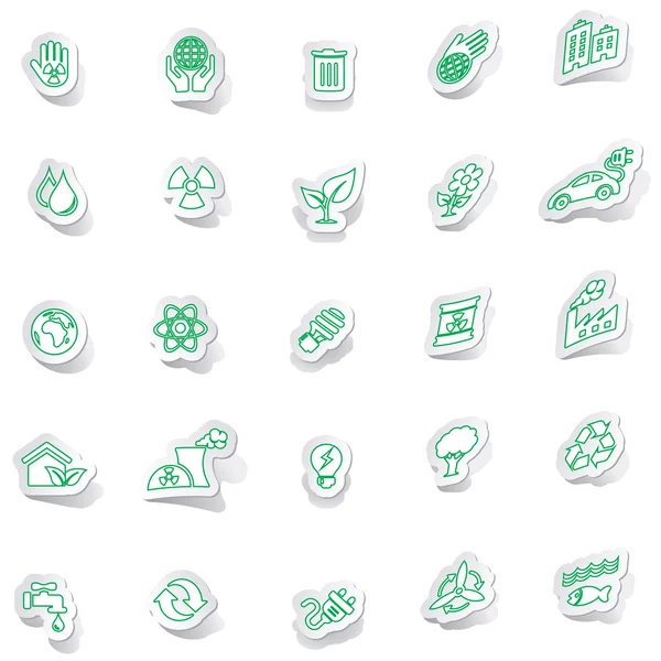 Autocolant icon autocolant etichetă autocolant autocolant etichetă autocolant set pictograme set pictograme pictogramă colectare — Vector de stoc