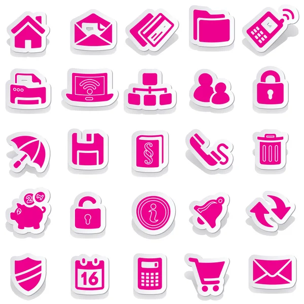 Etiqueta engomada icono etiqueta etiqueta etiqueta pegatina vector etiqueta pegatinas conjunto icono conjunto iconos icono colección — Vector de stock