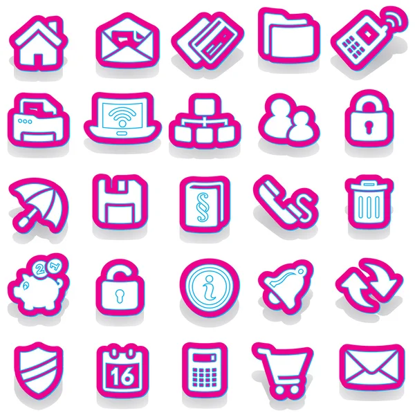 Etiqueta engomada icono etiqueta etiqueta etiqueta pegatina vector etiqueta pegatinas conjunto icono conjunto iconos icono colección — Vector de stock