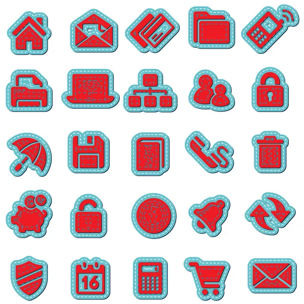 Etiqueta engomada icono etiqueta etiqueta etiqueta pegatina vector etiqueta pegatinas conjunto icono conjunto iconos icono colección — Vector de stock