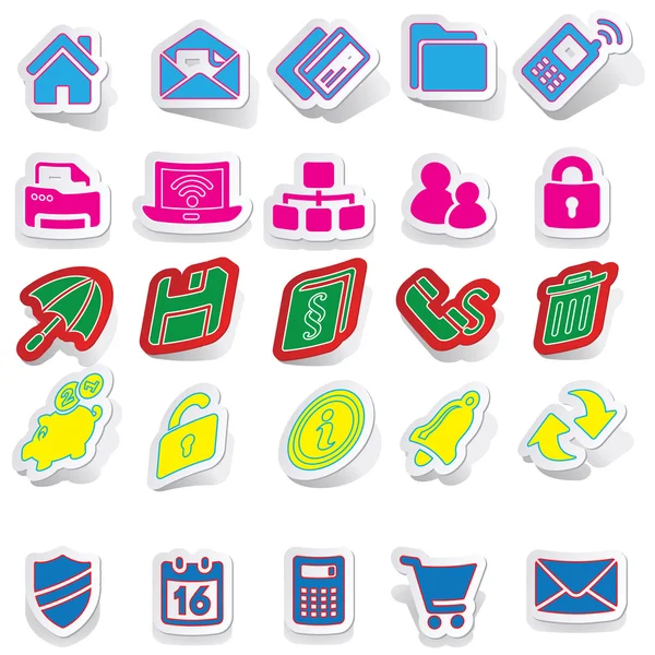 Sticker icon sticker label sticker vector sticker tag stickers set icon set icons icon collection — Stock Vector