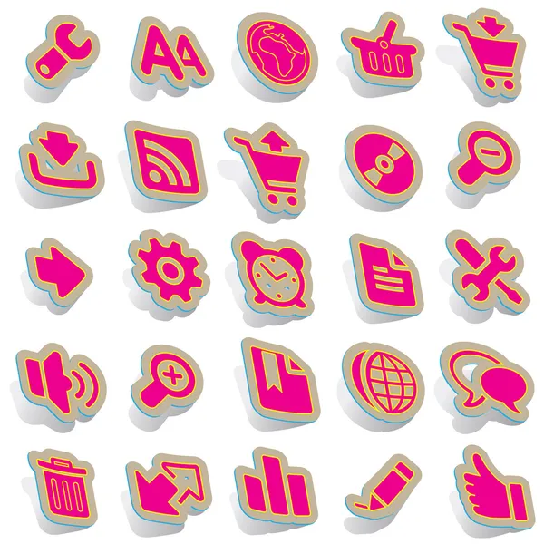 Aufkleber Symbol Aufkleber Etikett Aufkleber Vektor Aufkleber Tag Aufkleber Set Icons Icon Sammlung — Stockvektor