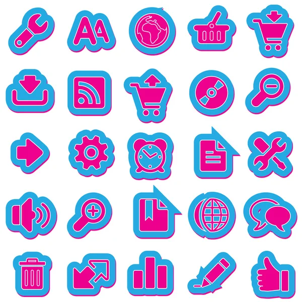 Etiqueta engomada icono etiqueta etiqueta etiqueta pegatina vector etiqueta pegatinas conjunto icono conjunto iconos icono colección — Vector de stock