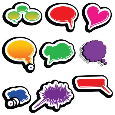 konuşma balonları konuşma kabarcık konuşma balonu simge konuşma balonu 3d konuşma kabarcıklar seti vektör