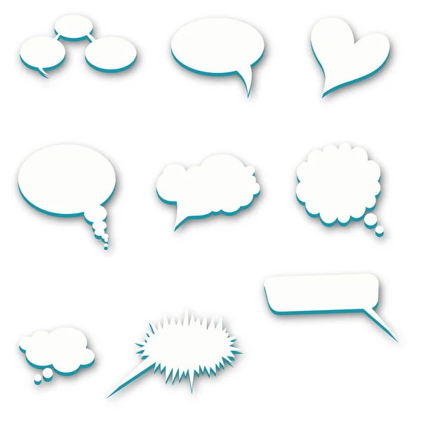 Burbujas del habla vector del habla burbuja del habla icono de la burbuja del habla burbuja 3d burbujas del habla conjunto — Vector de stock