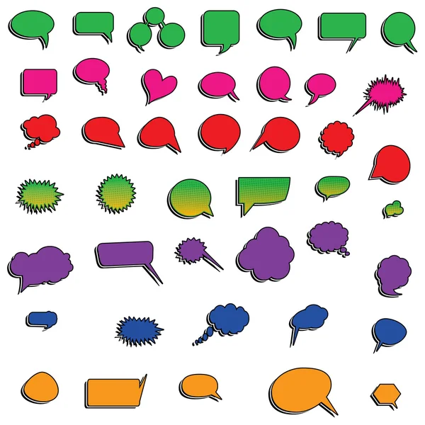 Burbujas del habla vector del habla burbuja del habla icono de la burbuja del habla burbuja 3d burbujas del habla conjunto — Archivo Imágenes Vectoriales