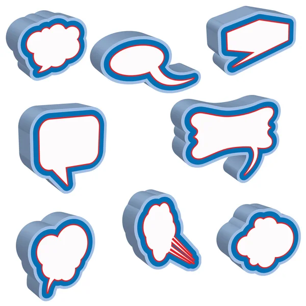 Bolhas de fala vetor de fala bolha de fala ícone de bolha de fala bolha de fala 3d conjunto de bolhas de fala — Vetor de Stock