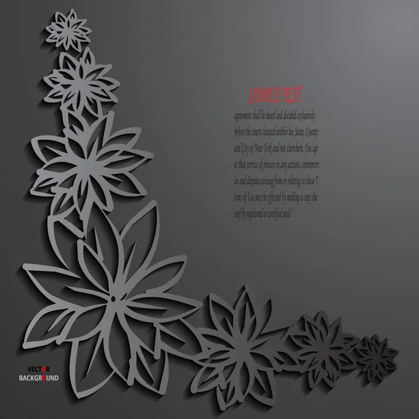 Blumen Blumen Grenzen Element Hintergrund abstrakt 3d Design Vektor Illustrationen — Stockvektor