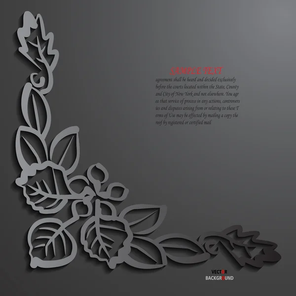 Fiori Bordi floreali Elemento Sfondo Astratto 3D Design Vector illustrazioni — Vettoriale Stock