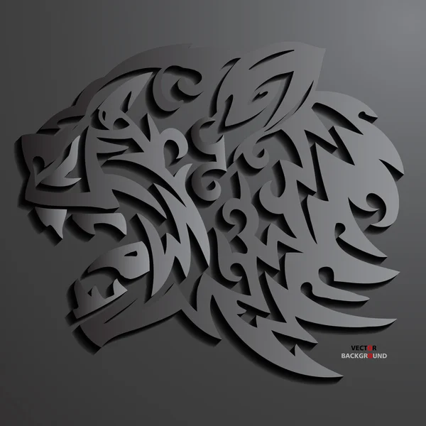 Tiger Sfondo Astratto 3D Design Vector illustrazioni — Vettoriale Stock