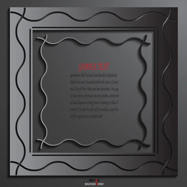 Grenzen Element Hintergrund abstrakt 3d Design Vektor Illustrationen schwarz — Stockvektor