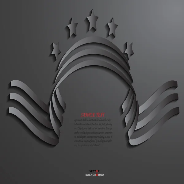 Borders Element Noël Fond Abstrait 3D Design Illustrations vectorielles Noir — Image vectorielle