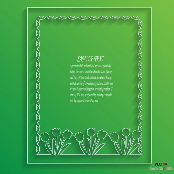 Grenzen Element Hintergrund abstrakt 3d Design Vektor Illustrationen grün — Stockvektor