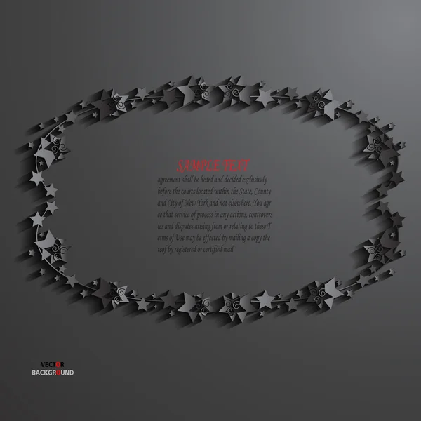 边框元素圣诞背景抽象 3d 设计矢量插图黑色 — 图库矢量图片